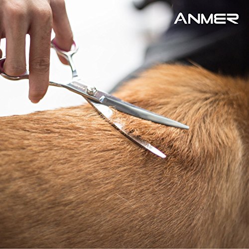 ANMER-Pet-Grooming-Scissors-Kits4-pairs-For-Body-Face-Ear-Nose-Paw-for-Small-Medium-Large-Dogs-and-Cats-Sharp-and-Strong-Stainless-Steel-Blade-without-Harmful-to-Dogs-and-Cats