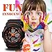 BesWLZ Kids Sports Watches Multi Function Waterproof Quartz Watch Wrist Dress Watch with LED Digital Alarm Stopwatch (Orange, Middle)