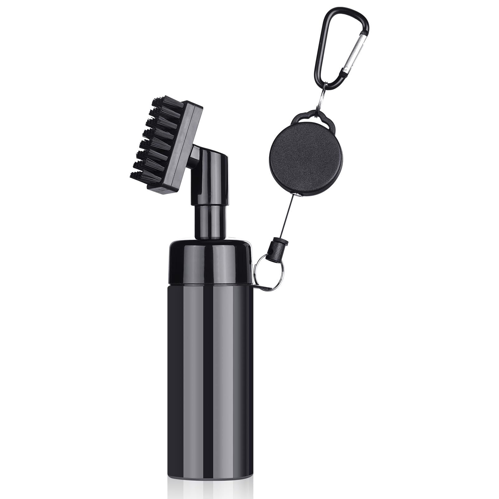 Golf Club Brush and Groove Cleaner Tool with Leakproof Reservoir Tube, Squeeze Bottle, Bristles Head, Carabiners, Brush Cover Golf Accessories Ball Washer Gift for Men Women