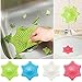 T·X·M Shower Drain Hair Catcher Hair Stopper for Bathroom Bathtub and Kitchen, Rubber Sink Strainer,Hexagonal Starfish Shaped(4 Pack)