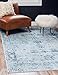 Unique Loom Sofia Collection Area Rug - Casino (8' x 10' Rectangle Light Blue/Ivory)