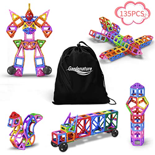 Magnetic Blocks-Magnetic Blocks Building Set for Kids-135 PCS