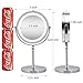 BRIGHTINWD Magnifying Mirror with Lights, Lighted Makeup Mirror 10X Magnification, Vanity Mirror with Lights, Double Sided 360 Rotation Polished Chrome Finish