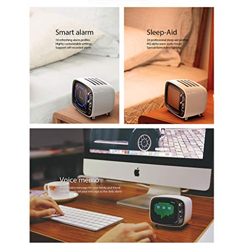 Bluetooth Speaker for Divoom Tivoo,Retro 80s Style, RGB Programmable Support Cellphone,Computer,TF/SD Card & AUX 4X3X3.1Inches-Green