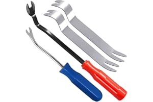 Auto Trim Removal Tools Kit Set of 4 pcs, SourceTon Car Panel Dash Radio Removal Installer Stainless Steel Pry Tools Kit, Fastener Remover Pry Bar Scraper for Door Trim Molding Dash Panel