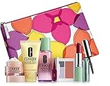 NEW Clinique Skin Care Makeup 7 Pc Gift Set Travel Size Voilet Spring 2015 Value $70