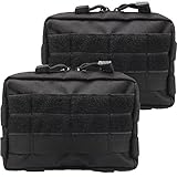 Novemkada MOLLE Pouches - 2 Pack Tactical Compact Water-Resistant Utility Gadget Gear EDC Pouch