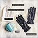 Ladies Warm Winter Gloves Dress Gloves Thermal Lining Geniune Leather Black (7)