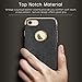 LOHASIC for iPhone 7 Case, Premium Leather Cover Luxury New Textured Protection Cases Compatible with iPhone 7 - [Black, 4.7