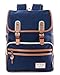 SmileDay Vintage Flap Bookbag College Backpack | Fits 15.4