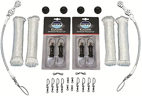 Rupp Outrigger Complete Rigging Kits - Double Rigging Kit w/Klickers - Nylon