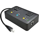MSNswitch2 IP Enabled Remote Power, Ping Auto Reboot, Dual Outlets, 10A Fuse, Cloud &amp; APP UIS-722