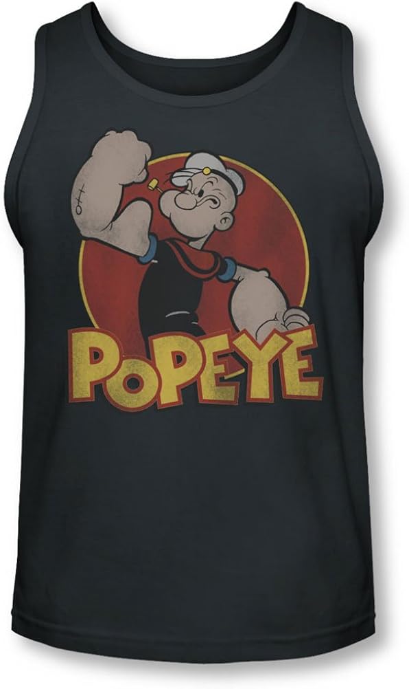 Popeye Mens Retro Ring TankTop Amazon.co.uk Clothing