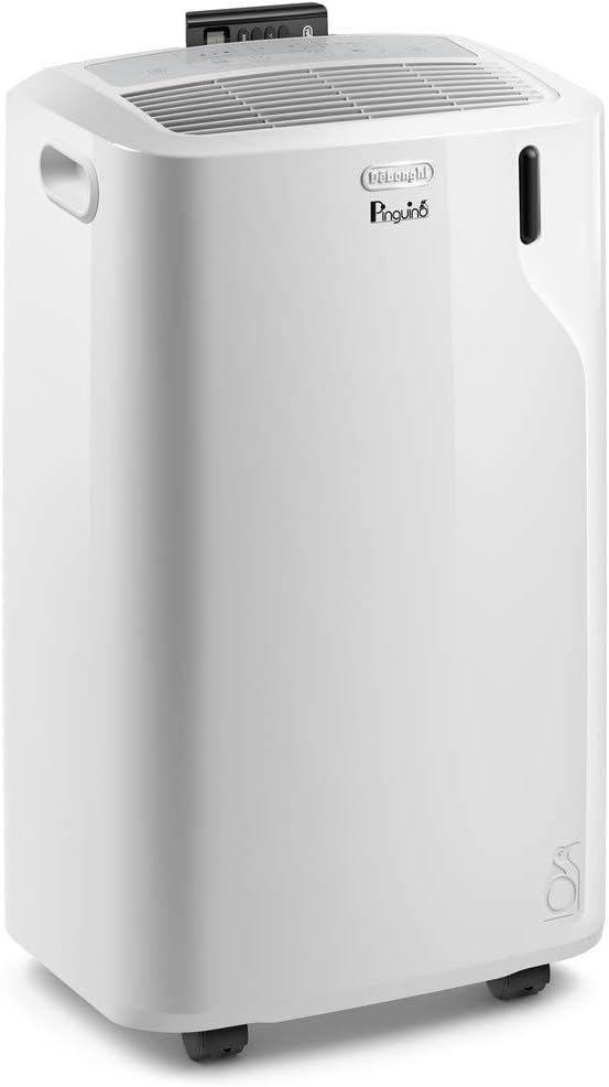 De'Longhi 11000 BTU Portable Air Conditioner, Dehumidifier & Fan + Quiet Mode & Includes Window Kit + Remote Control, 400 sq ft, Medium Room, Pinguino 6000 (DOE), White
