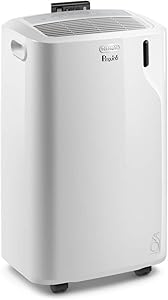 De'Longhi 11000 BTU Portable Air Conditioner, Dehumidifier & Fan + Quiet Mode & Includes Window Kit + Remote Control, 400 sq ft, Medium Room, Pinguino 6000 (DOE), White
