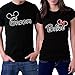 picontshirt Groom & Bride MM Couple T-Shirts Men M/Women S Black