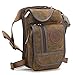Shubb Tactical Drop Leg Bag Pack Fanny Bag Pack Canvas for Men and Women (Brown 3)