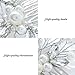Barogirl Wedding Pearl Hair Comb Rhinestone Silver Hair Combs Decorative Bridal Wedding Hair Accessories for Brides and Bridesmaids YHC801