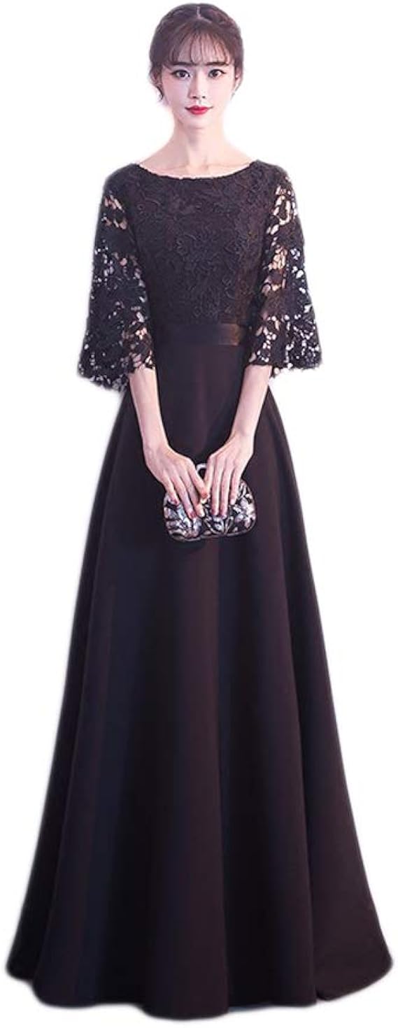 Amazon パーティードレス 結婚式 演奏会 ロングドレス 黒 Aライン スレンダーライン 締め上げ 舞踏会 披露宴ドレス 結婚式 二次会 ドレス ブライズメイド フォーマルドレス イブニングドレス 通販