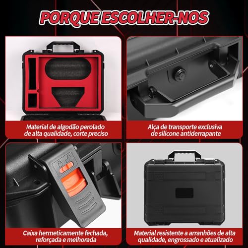Mini Case, Mini Bolsa de Viagem, Estojo Mini, Estojo de Viagem à Prova d'Água em EVA Rígido, Ip67 À Prova D'Água, Espuma de Corte de Precisão Suporte, Adaptador de Tubo