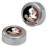Two Officially Licensed NCAA License Plate Screw Caps - Florida State Seminoles (FSU)