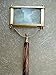 ARES INDIA Antique Color Vintage Style Brass Rectangle Big Magnifying Glass Magnifier Hand Held Excellent Magnification