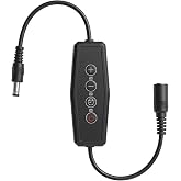 2 PCS Aquarium Light Time with Adjustable Brightness | Fish Tank Light Controller,Led Aquarium Light for Plants Single Channel, 4/8/12h Dimmer Lights Switch for 5-24V DC LED Light