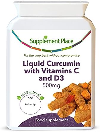 NovaSOL Liquid Curcumin Capsules with Vitamin C and D3, 120 Capsules