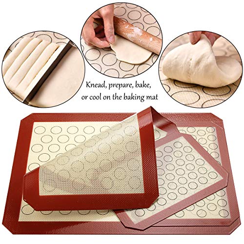 Yododo Baking Sheet with Silicone Mat Set, Set of 8 (4 Sheets + 4 Mats