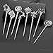 BlingSoul Game Of Thrones Costume Brushes Merchandise - Daenerys Targaryen Stark Mother Of Dragon Iron Throne Makeup Brush Hair Pins Set - Silver