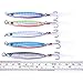 Aorace 5pcs/lot High Strength Saltwater Fishing Casting Metal Jig Shore and Boat Jigging Lure Bait Lead Fish with Feather 6.5cm/17g
