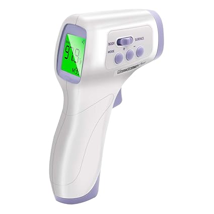 Non-Contact Forehead Thermometer, Amerzam Infrared Thermometer Thermal Temterature Scanner for Body Kids & Adults