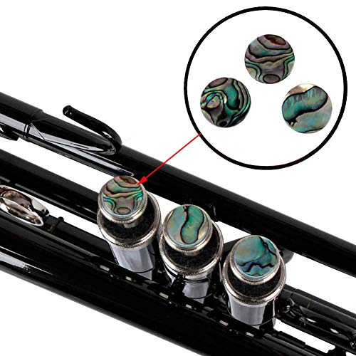 3 Pcs Trumpet Buttons Finger Key Valve Cap Screw Repairing Parts for Trumpet Lovers with Abalone Shell