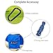 Nicecho Double Camping Parachute Hammock, Lightweight Nylon Portable Hammock, Best Garden Double Hammock For Backpacking, Travel, Camping, Beach, Yard or Any Adventure (Blue and Gray)