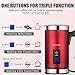 Huogary Milk Frother, Electric Milk Steamer for Hot and Cold Milk, Automatic Milk Warmer w/Two Whisks, Silent Operation and Non-Stick Interior
