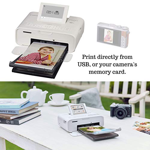 Canon SELPHY CP1300 Wireless Compact Photo Printer (White) RP108 Color