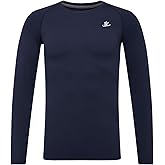 DEVOROPA Youth Boys Compression Shirt Long Sleeve Football Baseball Undershirt Quick Dry Sports Baselayer Crewneck