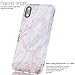 iPhone X Case, Shiny Rose Gold White Gery Marble Design, BAISRKE Clear Bumper Matte TPU Soft Rubber Silicone Cover Phone Case for Apple iPhone X (2017) 5.8 inch