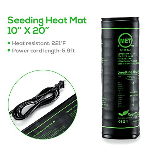 MET Certified Seedling Heat Mat, Seedfactor Waterproof Durable