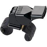 Fox 40 unisex adult Fox Classic Official Finger Grip coach and referee whistles, Black, Regular US