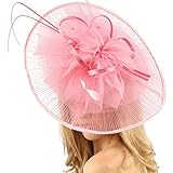 Big Kentucky Derby Feather Floral Organza Headband Fascinator Cocktail Hat