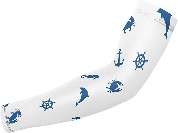 Amazon イルカ 蟹 錨 海馬 パターン アームカバー 涼感 日除け 紫外線対策 2枚入れ 腕カバー 吸汗速乾 滑り止め 伸縮性抜群 アームスリーブ 夏 ユニセックス 疲労軽減 サポート スポーツ アウトドア サイクリング オールシーズン プレゼント アームカバー 通販