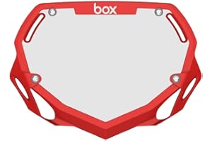Box Components Two 3D Impact Resistant BMX Bike Number Plate w/Adjustable Straps for Adults, Mini, Strider, Plate Bikes, Bicycle Parts 100% Quality Guaranteed