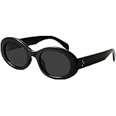 mosanana Oval Retro Trendy Sunglasses for Women 90s Style MS52371