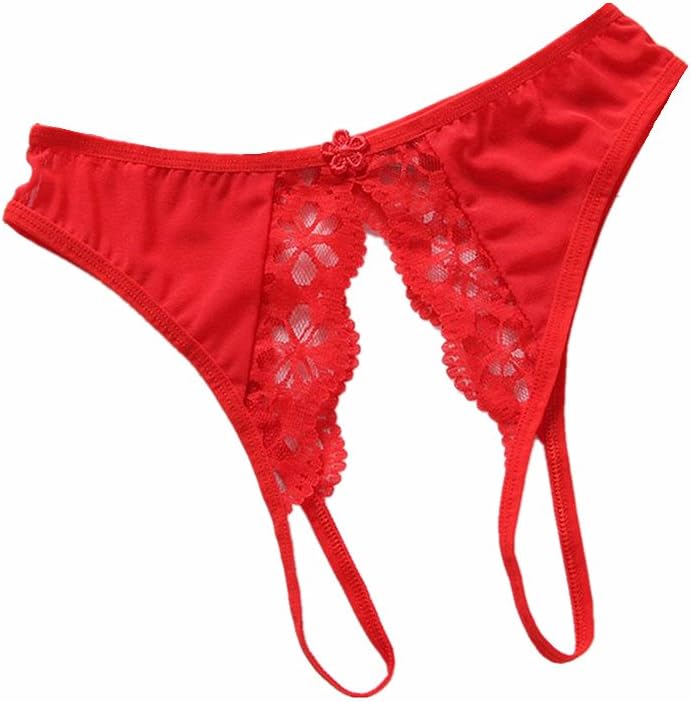 SAMGU Lingerie Women Sexy Panties Lace Open Crotch Temptation Thong