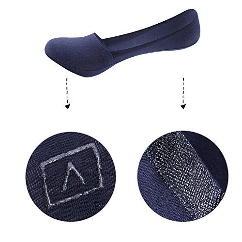 OKANEISAN-Casual-Low-Cut-Thin-Loafers-Non-Slip-Boat-Liners-socks-4-Pairs-Packs