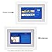 7 Inch TFT LCD Screen Digital Photos Display Frame with Calendar Support Tf Sd/Sdhc/USB Flash Drives(White)- Support 32GB SD Card-【Upgrade Version】