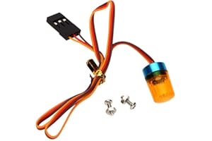 WONFAST RC Car Police Flash Light, 360° Rotation 5 Modes Ultra Bright LED Strobe Lights Compatible with 1/8 1/10 RC Mode Truck Car Accessory(Yellow)