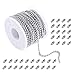 Tiparts 49FT Stainless Steel Ball Bead Chains with 40 Pcs Matching Connectors(Ball Chains Width:2.4mm + 40 Connectors)