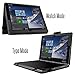Infiland Lenovo Yoga Book Case, Folio Premium PU Leather Stand Cover For Lenovo Yoga Book 2-in-1 10.1-Inch tablet (Android and Windows Version) -Black